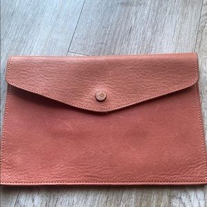 Shinola leather clutch